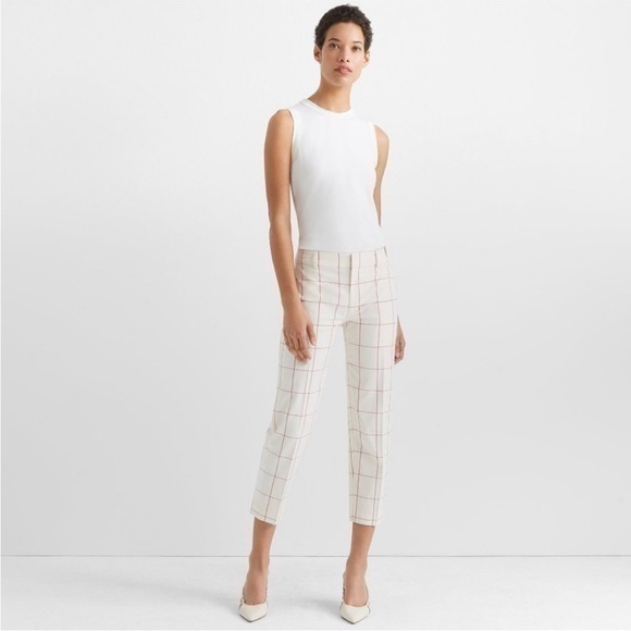 Club Monaco Pants - Club Monaco | Marie Pant: Creamy Beige & Pink Ankle Pants